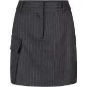 Aaiko Dames Rokken Pascale Pinstripe Vis 548 - Zwart - Maat L