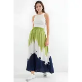 Bigdart Gradient Maxi Rok met Elastische Taille