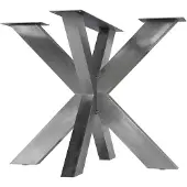 CLP Tafelpoten Duncan, stervormig, van roestvrij staal. Afmetingen: 85x85x71 cm. Afmetingen: 85x85x71 cm