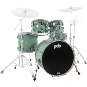 PDP Concept Maple 5-Piece Satin Seafoam shellset incl. snaredrum