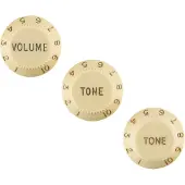 Fender STRATOCASTER KNOBS AGED WHITE (VOLUME TONE TONE) (3) LHED