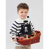 Mentari Voertuigen - Piratenboot - 38X12,5X36Cm - Met Accessoires - 3 Jaar