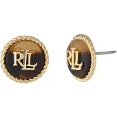 Ralph Lauren Oorbellen sand / donkerbruin / goud