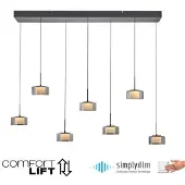 Paul Neuhaus 7 Lichts Hanglamp Rika Zwart