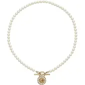 Ralph Lauren Ketting goud / zilver / parelwit