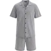 Dagi Pyjama kort grijs / zwart