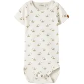 Lil´ Atelier Baby Rompers Nbmgayo Sor Ss Slim Body Lil - Ecru - Maat 86