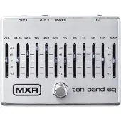 Mxr M108S - 10-Band Grafische EQ - Effectpedaal - True Bypass - 18V - Dubbele Uitgang - Gitaar en Bas