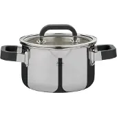 Spring Groentepotten, Pan + steelpan, Zilver, Zwart