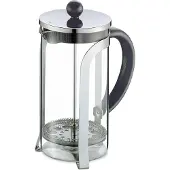 Cilio Thee- en koffiezetapparaat 1 ltr. h 22 cm, Koffiezetapparaat, Transparant, Zilver