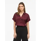 Vila Blouse 'VIEnna Ravenna' karmijnrood