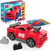 Mega Bouw en Rij Raceauto lokkenspeelgoed met rollende wieltjes - 26 stukjes