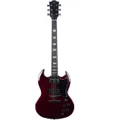 EKO DV300 RED elektrische gitaar rood, 2 humbuckers, 22 frets, Tune-o-Matic brug