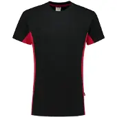Tricorp 102004 T-Shirt Bicolor Zwart/Rood maat 4XL 3671
