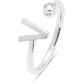 Luxenter Ring 'Alphabet' zilver