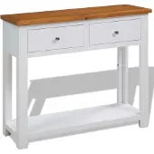 vidaXL Wandtafel 83x30x73 cm massief eikenhout