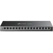 TP-LINK 16-poorts Gigabit PoE-switch, 120W, voor gebruik op een bureau, zonder ventilator, met groot bereik