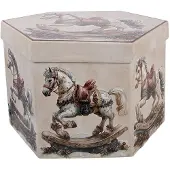 Clayre & Eef Kerstbal Set van 14 Overig 8x8x8 cm Wit Kunststof Kerstballen