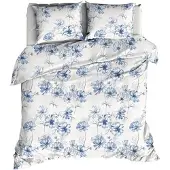 Romanette Dekbedovertrek Filippa Blauw Katoen-240 x 200 / 220 cm | Lits-Jumeaux
