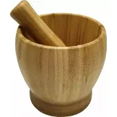 King Hoff KH-1617 - Bamboe Moździerz - 11cm - Natuurlijke Materiaal - Ergonomisch