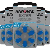 Rayovac 30 hoortoestelbatterijen 675, 5 Plaquettes