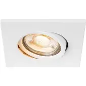 SLV Inbouwspot QPAR52 Easy-Install GU10 Vierkant Wit Draaibaar Kantelbaar 20W