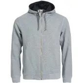 Clique Classic Hoody FZ Grijs Melange maat 5XL heren