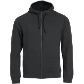 Clique Classic Hoody FZ Antraciet Melange maat M heren
