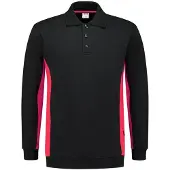 Tricorp 302003 Polosweater Bicolor Zwart/Rood maat XXL heren