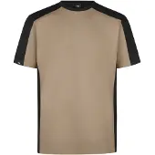 FHB Marc T-Shirt tweekleurig Beige-Zwart maat L heren