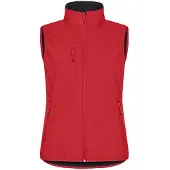 Clique Classic Softshell Vest Dames Rood maat 42/XL dames