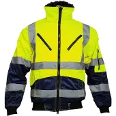 Oxxa Agatha 0962 pilotjack fluo geel/marineblauw maat S