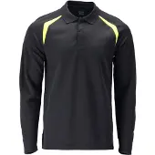 Mascot 21583-327 Poloshirt lange mouwen Donkermarine/Hi-Vis Geel maat 4XL heren