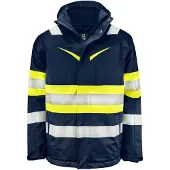 Projob 6454 Gevoerde Signalistiejas En Iso 20471 Klassse 1 Heren Geel/Marine maat L heren