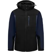 FHB Jannik Softshell-Jack Marineblauw-Zwart maat L heren