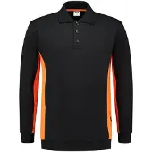 Tricorp 302003 Polosweater Bicolor Zwart/Oranje maat XL heren