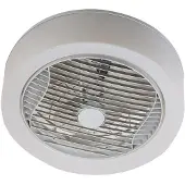 FARELEK AIR-LIGHT CROWN - White ceiling fan Ø40cm 95W with LED lighting crown