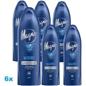 Magno Marine Douchegel – 6 x 600ml – Verfrissende Geur – Douchegel Voordeelverpakking