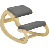 HOMCOM -Kniestuhl-Buchenholz-54,5L x 85B x 54H cm-Grau