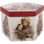 Clayre & Eef Kerstbal Set van 14 Overig 8x8x8 cm Wit Kunststof Kerstballen