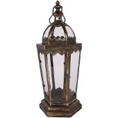 Clayre & Eef Lantaarn 19x17x45 cm Bruin Metaal