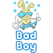 Crearreda Muursticker Bad Boy Jongens 15 X 26 Cm Blauw