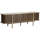 Oviala - Tv-meubel met houtlook 4 deuren 180 cm taupe - Nelio