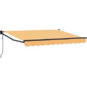 vidaXL Uitschuifbare luifel Zand 3 x 2,5 m Polyester en Metaal