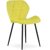 Leobert Chaise - - Mango - Fluweel, geel/Zwarte poten