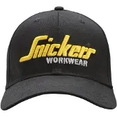 Snickers 9002 Flexfit Cap met Logo Zwart maat M heren