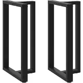 vidaXL Bartafelpoten 2 st T-vormig 60x35x(100-101) cm staal zwart