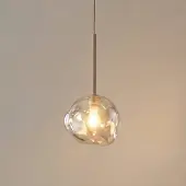 TK Lighting Hanglamp Lava, dimbaar, crème / amber, Woon-/ Eetkamer, Glas, Modern, hanglamp