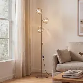 TK Lighting Vloerlamp Lava, crème / amber, Woon-/ Eetkamer, Glas, Modern, vloerlamp