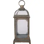 Clayre & Eef Lantaarn 23x23x58 cm Bruin Metaal